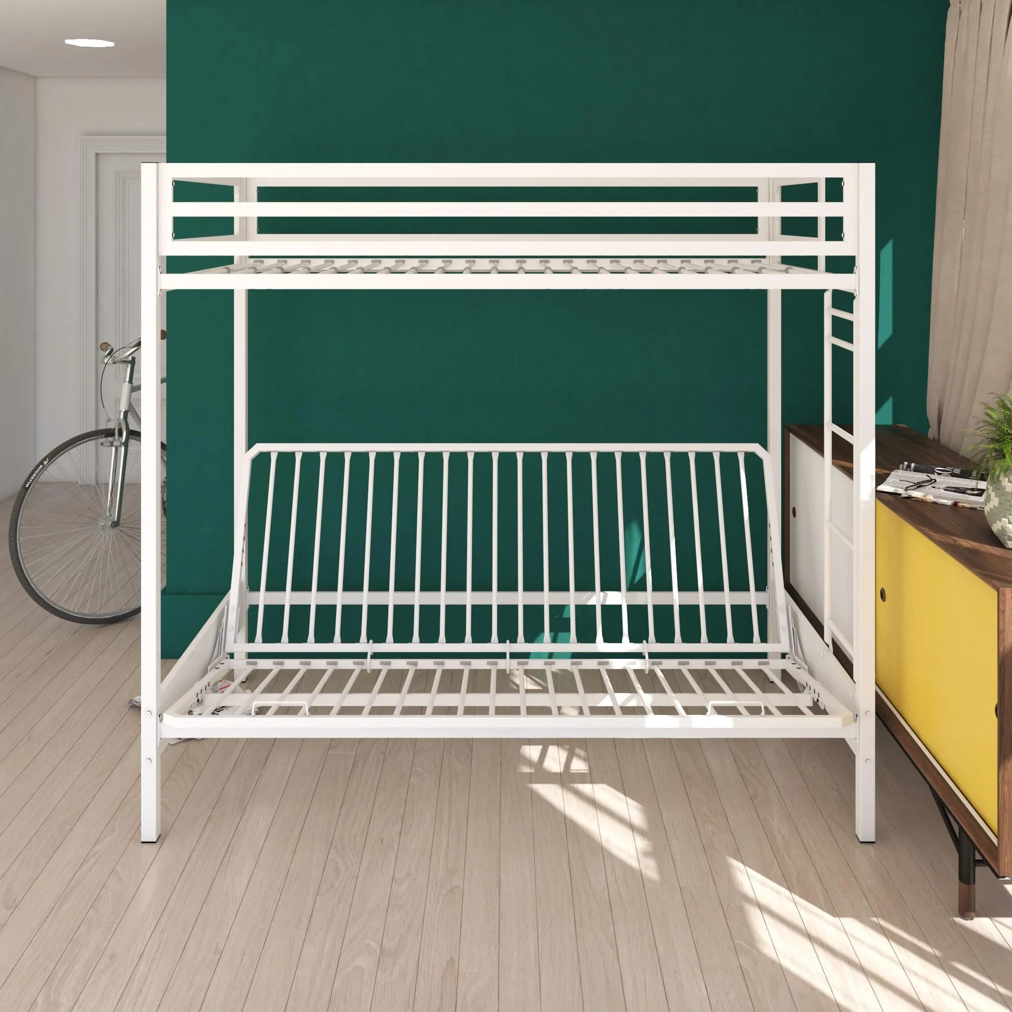 Miles Metal Loft Bed with Futon