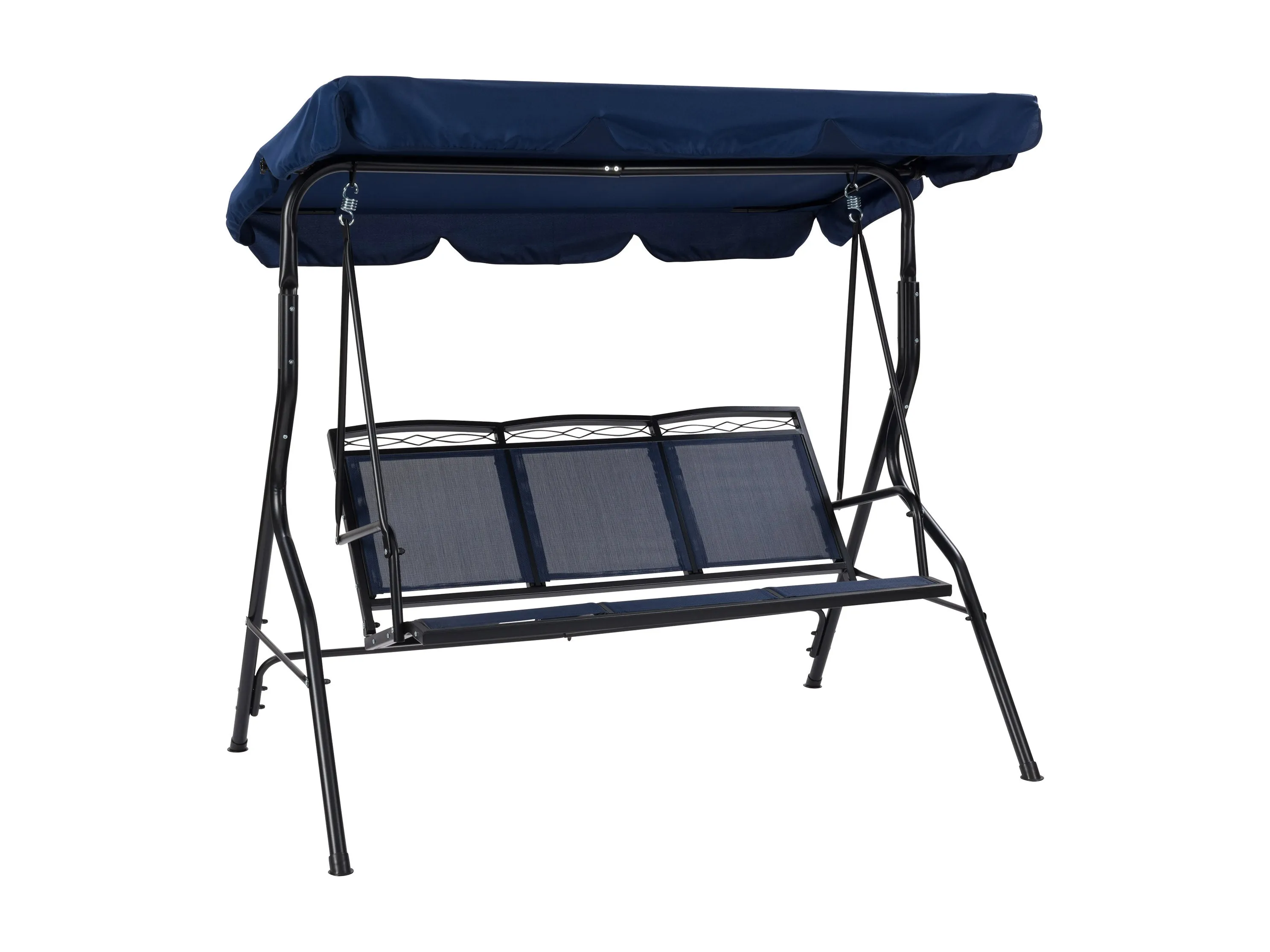 Navy Blue Patio Swing With Canopy