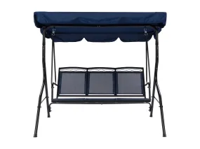 Navy Blue Patio Swing With Canopy