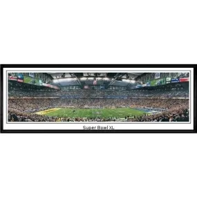 Pittsburgh Steelers Super Bowl XL"  - 13.5"x39" Standard Black Frame"