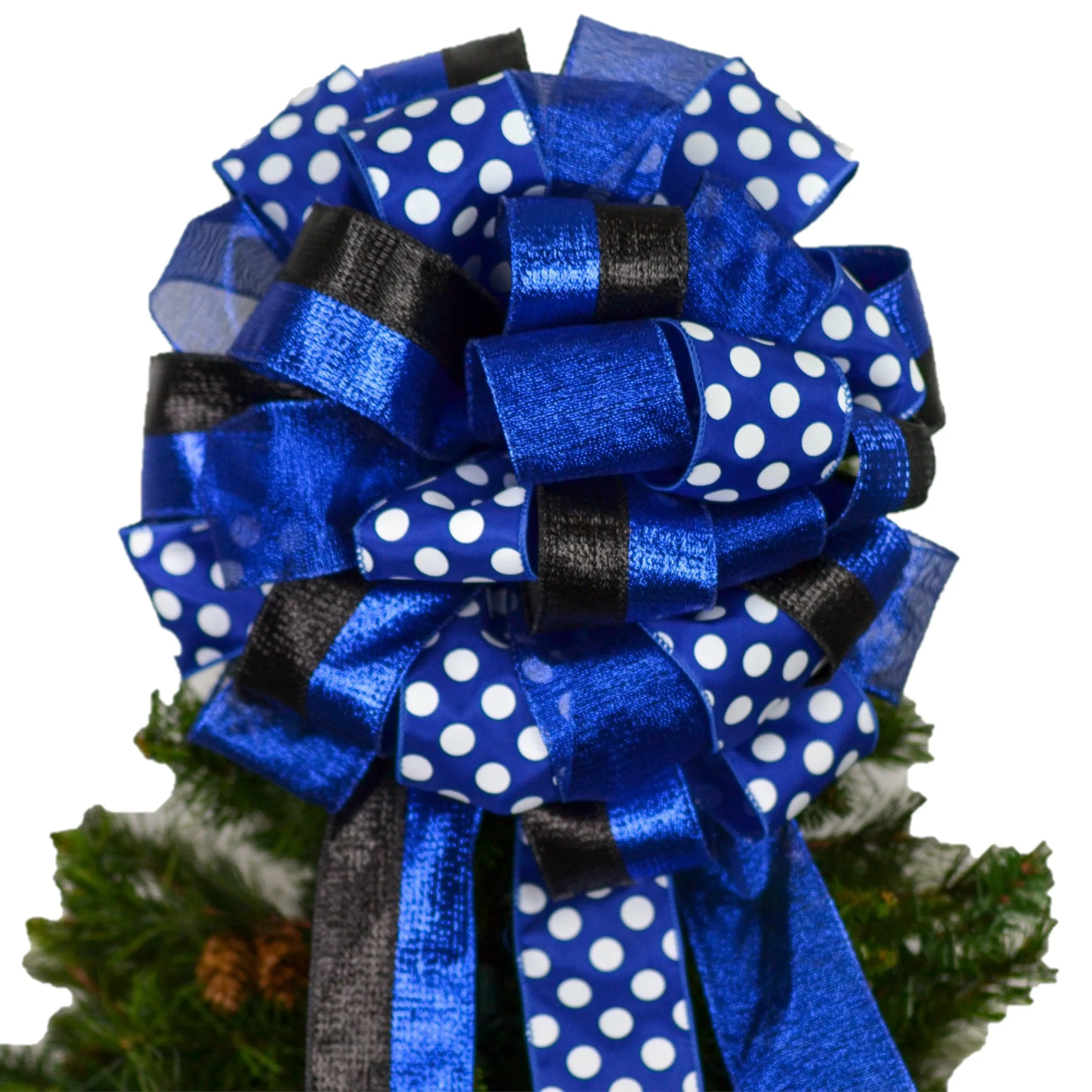 Police Appreciation Law Enforcement Bow; Royal Blue White