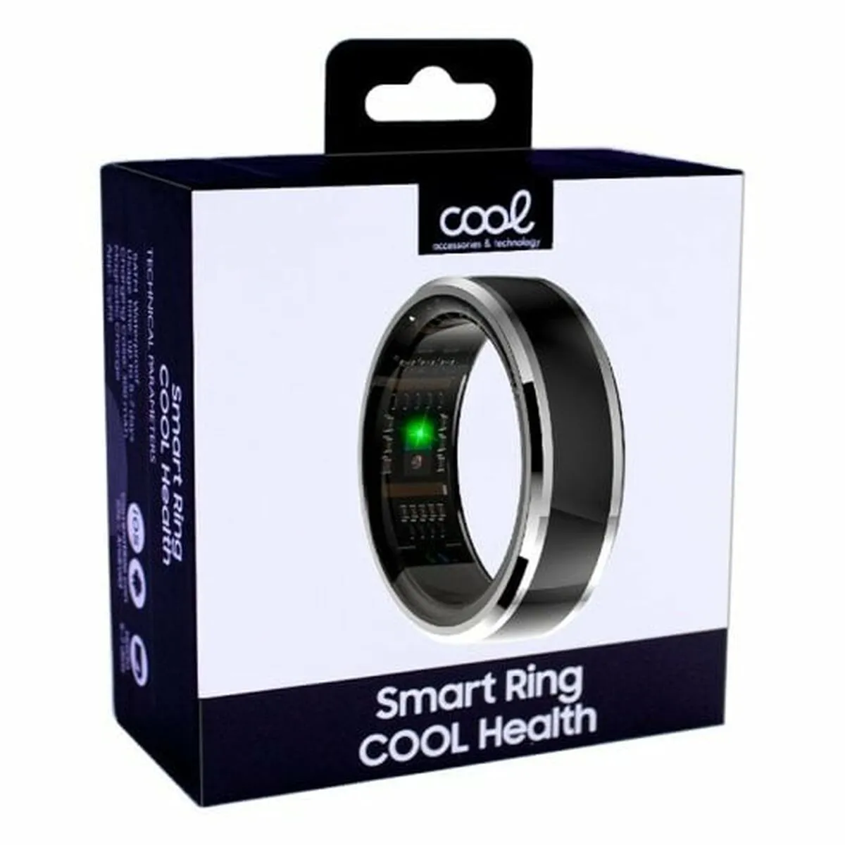 Smart ring Cool Ring Health   Base Powerbank Black 20 mm