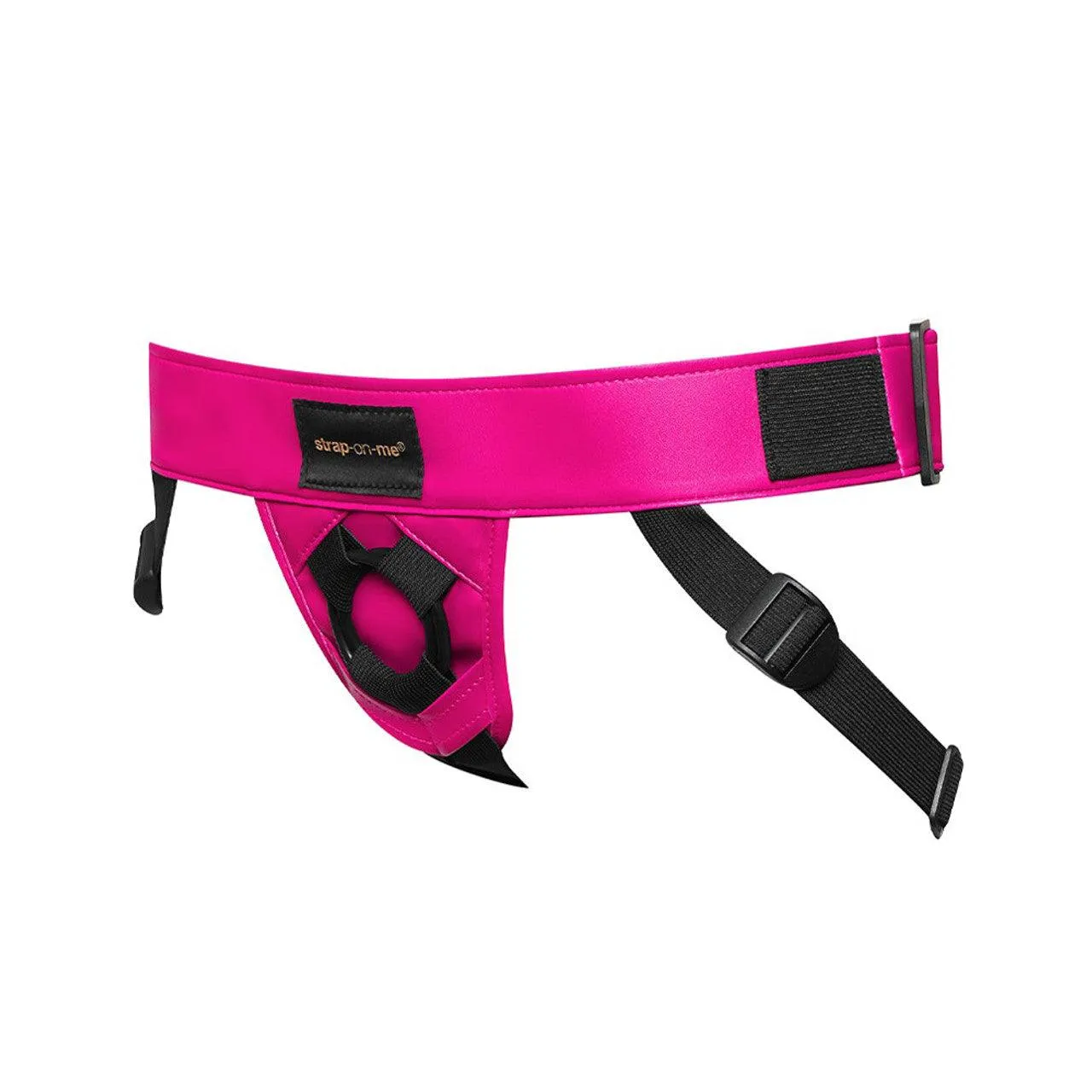 Strap-On-Me Curious Leatherette Harness - Fuchsia