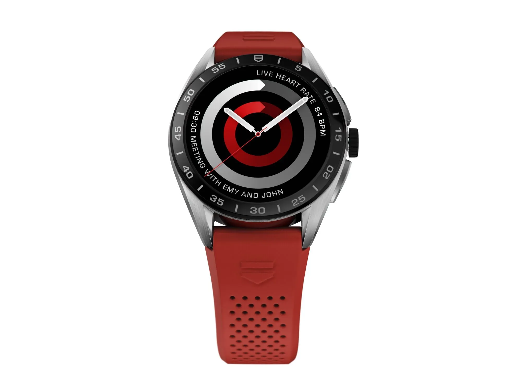 TH Watch Connected Calibre E4 45 Red Rubber