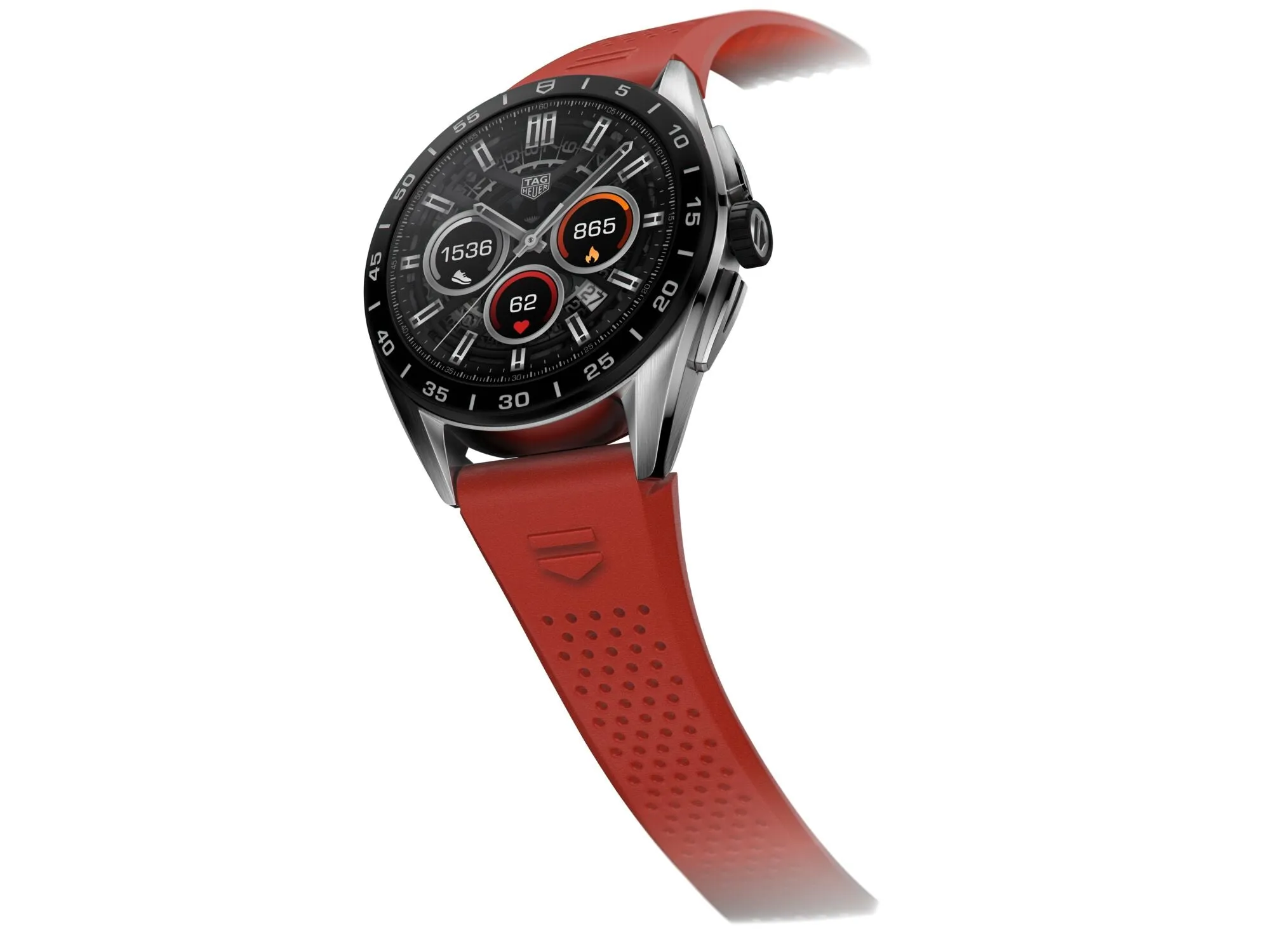 TH Watch Connected Calibre E4 45 Red Rubber