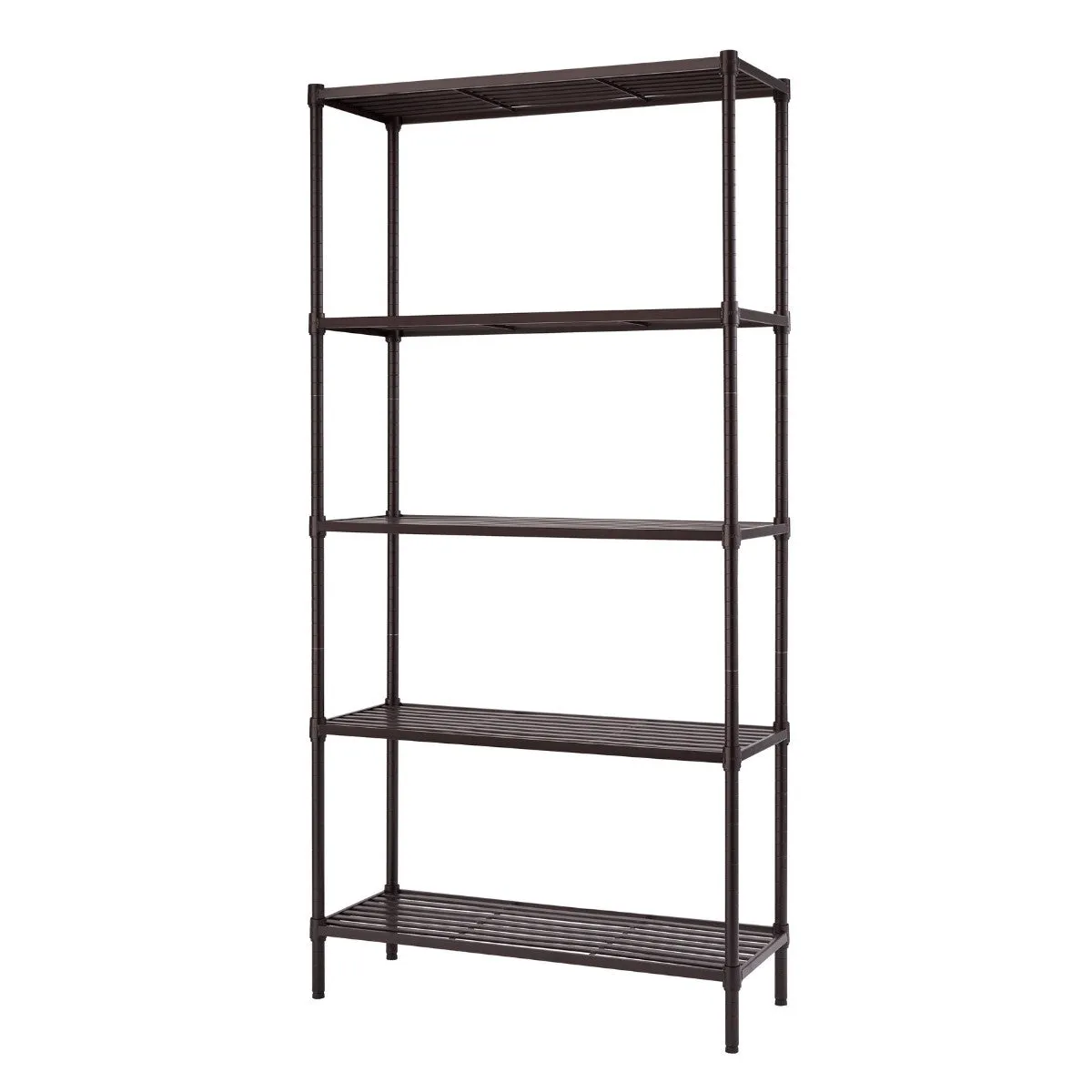 Trinity 5-Tier 36x14x72 Slat Shelving Dark Bronze