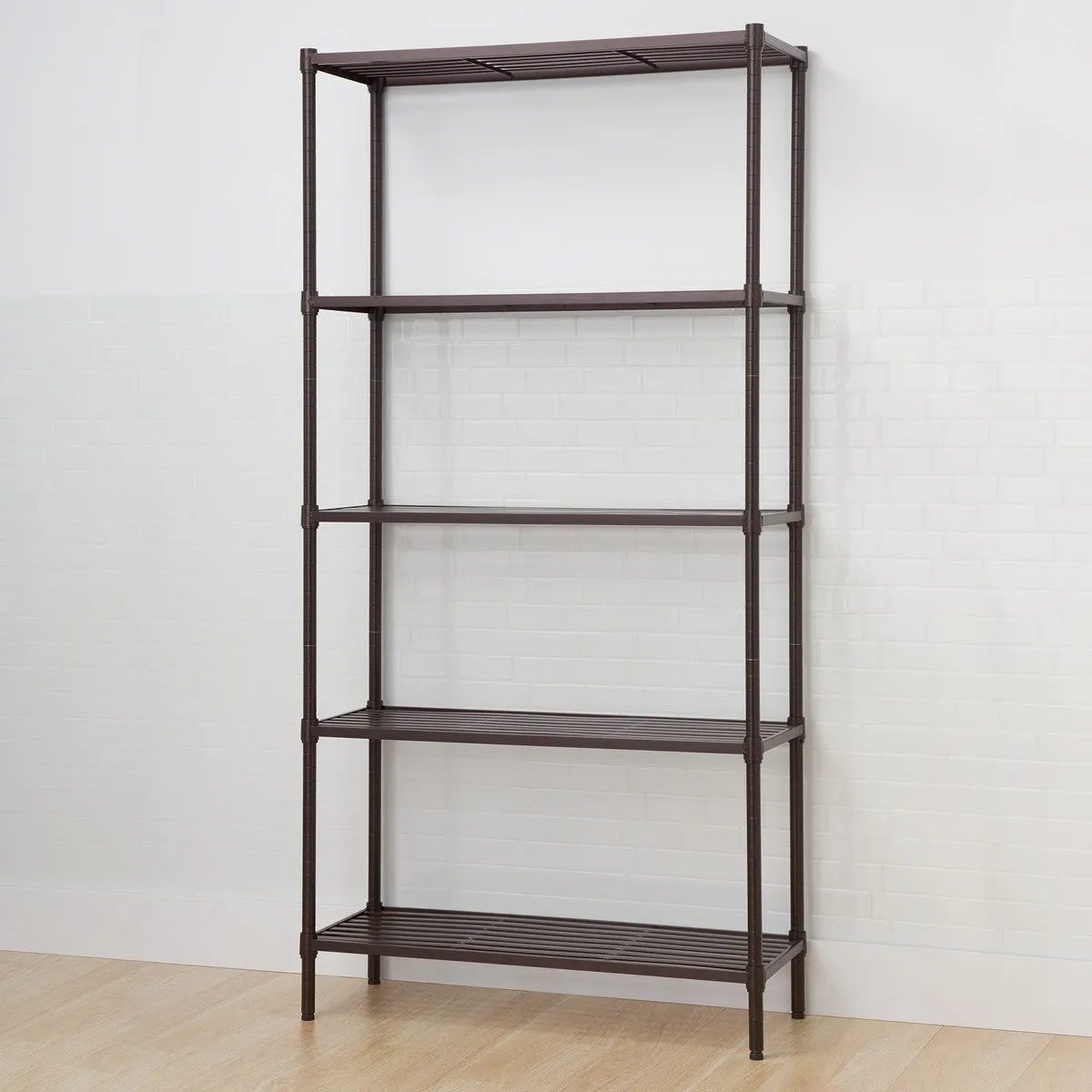 Trinity 5-Tier 36x14x72 Slat Shelving Dark Bronze