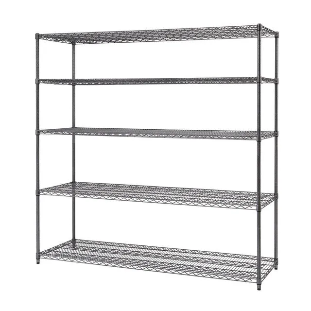 Trinity PRO 5-Tier 72x24x72 Wire Shelving NSF Black Anthracite®